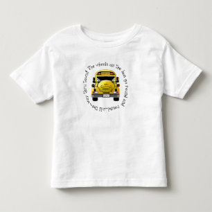 Personalise License Plate Name School Bus Shirt