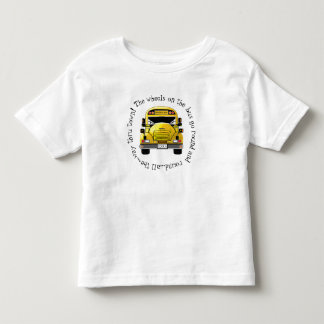 Personalise License Plate Name School Bus Shirt