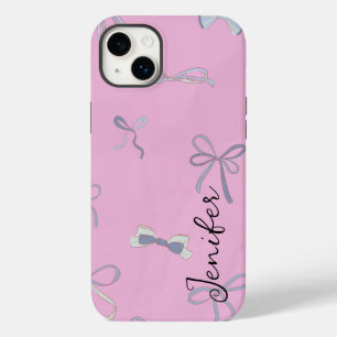 Personalise name in pink colour cute design  Case-Mate iPhone 14 plus case