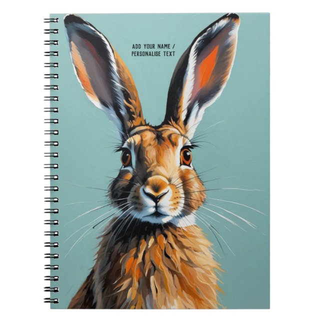 PERSONALISE: Painted Rabbit | Notebook Journal (Front)