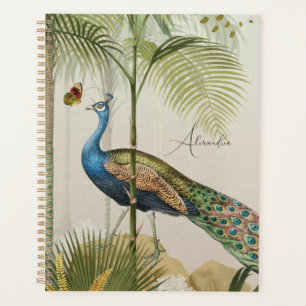 Personalise Peacock with butterflies  Planner