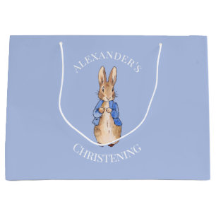 Personalise Peter the rabbit Christening Large Gift Bag