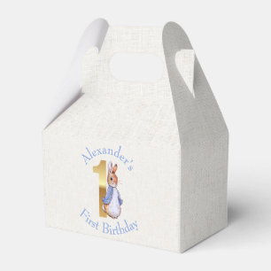Personalise Peter the rabbit First birthday  Favor Box