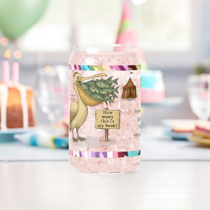 Personalise: Pierre pelican's brilliant beak Can Glass