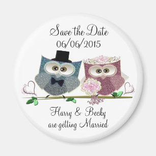 Personalise Save the Date Wedding Magnet