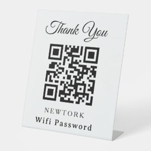 personalise simple custom 10" x 12" wifi pedestal sign