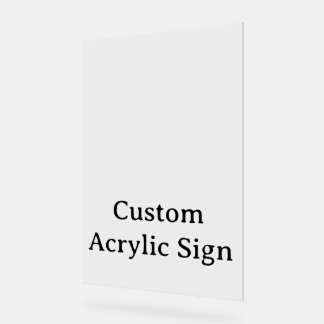 personalise simple custom 12" x 18" acrylic sign