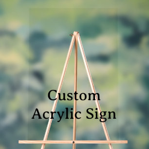 personalise simple custom 20" x 30" acrylic sign
