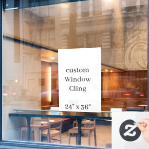 personalise simple custom 24" x 36" Portrait Window Cling
