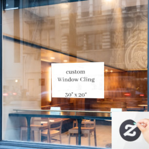 personalise simple custom 30" x 20" Landscape Window Cling