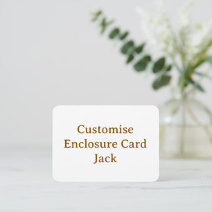  personalise simple custom 3.5" x 2.5" rounded enclosure card
