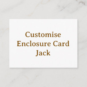  personalise simple custom 3.5" x 2.5" Square  Enclosure Card