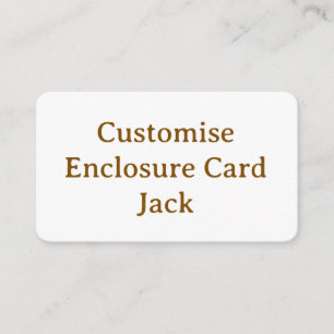  personalise simple custom 3.5" x 2" rounded enclosure card