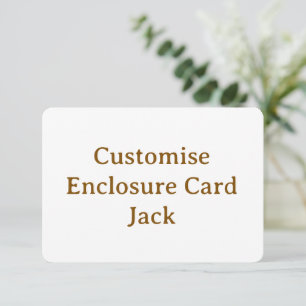  personalise simple custom 3.5" x 5" rounded enclosure card