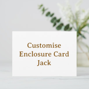  personalise simple custom 3.5" x 5" Square  Enclosure Card