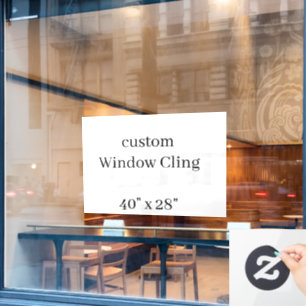 personalise simple custom 40" x 28" Landscape Window Cling