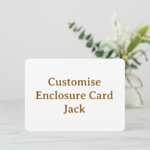  personalise simple custom 4.5" x 6.25" rounded enclosure card