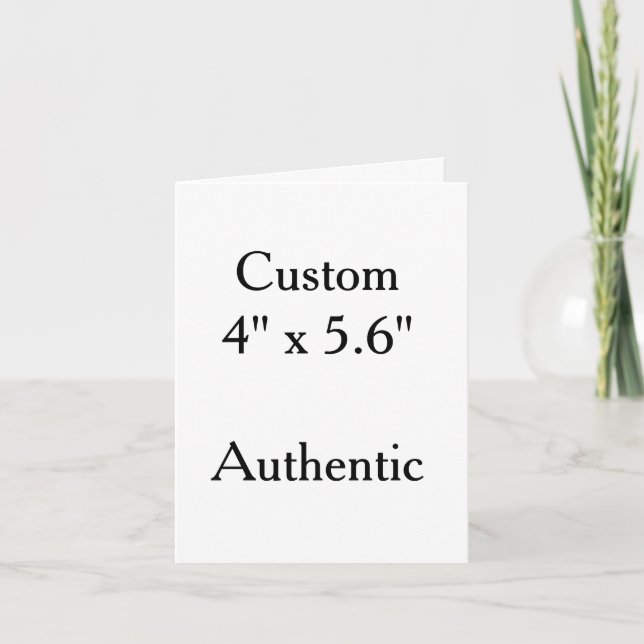   personalise simple custom 4" x 5.6" Vertical Note Card (Front)