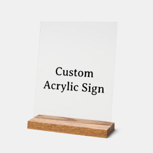 personalise simple custom 8" x 10" acrylic sign