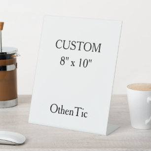 personalise simple custom 8" x 10" pedestal sign