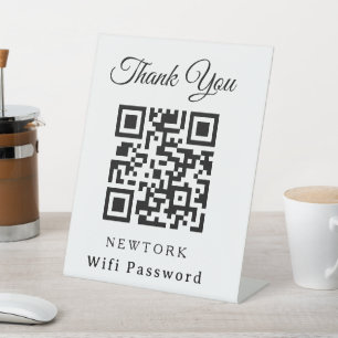 personalise simple custom 8" x 10" wifi pedestal sign