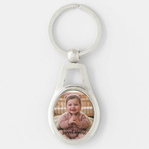 personalise simple custom Oval metal  Keychain