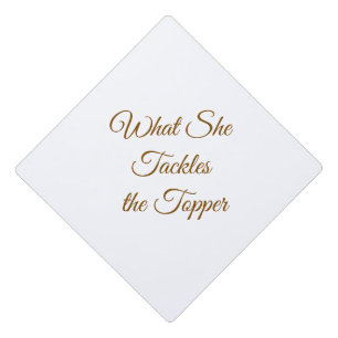 personalise simple custom university  graduation cap topper