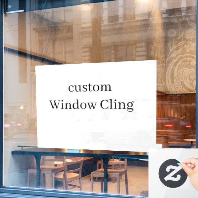 personalise simple custom window cling (Cafe Window)