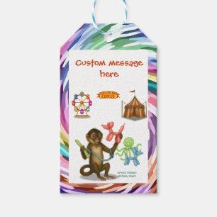 Personalise: Spike's balloon monkey magic Gift Tags