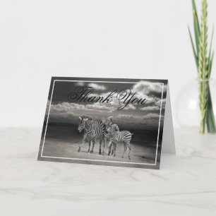 Personalise Thank You Card - Mother Twins Zebra's