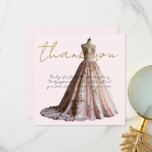 Personalise Upload Photo Bridal Shower Thank you Card