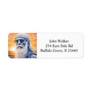Personalisé Vieux Dude Funny Hippie Biker Guy