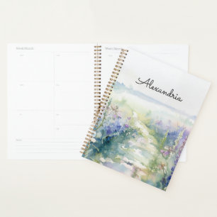 Personalise Wild Lavender flowers Planner