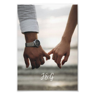 Personalise your Couple photo and name Print