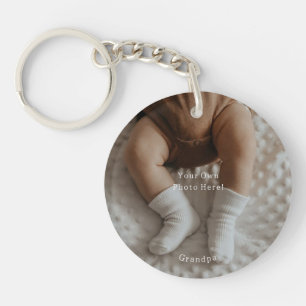 Personalise Your Own Photo And Text Grandpa. Keychain