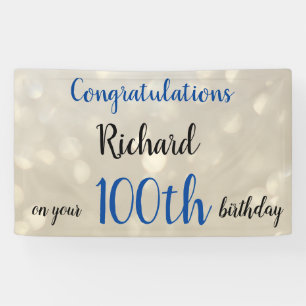 Personalised 100th Birthday Banner