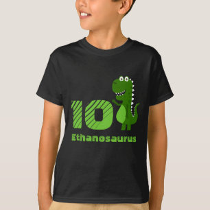Personalised 10th Birthday Dinosaur T-Shirt