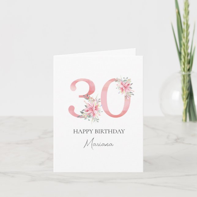 Personalised 30 years old card (Front)