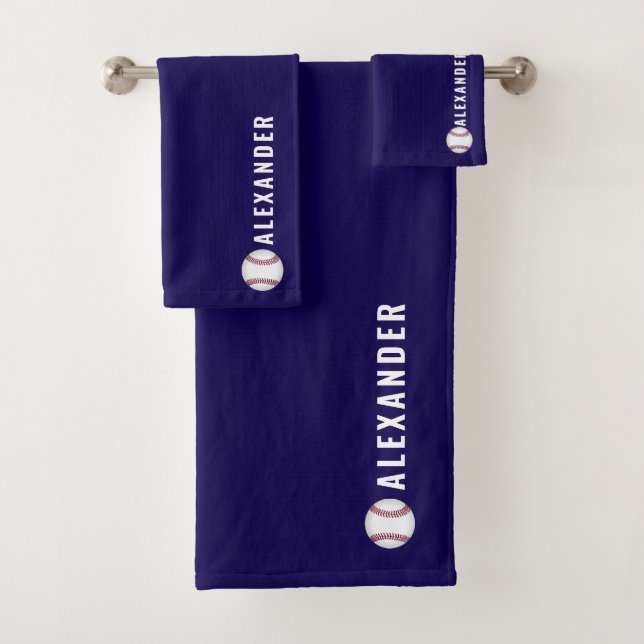 Personalised 3-Piece Sports Towel & Flannel Set |  (En situation)