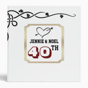 Personalised 40th Anniversary Photo Album Binder