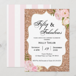 Personalised 50th birthday invitation