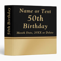 Personalised 50th Birthday Photo Albums Binder