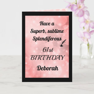 Personalised 61st Birthday Folded Greeting Card