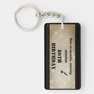 Personalised 80th Birthday Acrylic Keychain