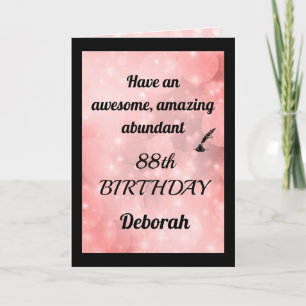 Personalised 88th Birthday Folded Greeting Card