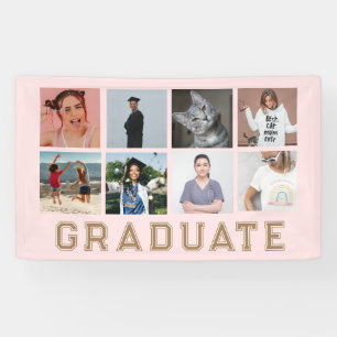 Personalised 8 Photos Graduation Graduate Party Banner