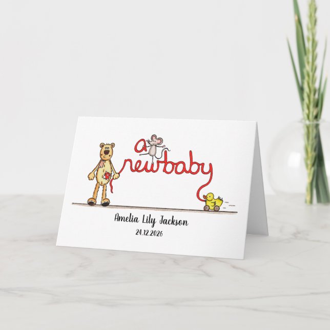 Personalised A New Baby Card (Front)