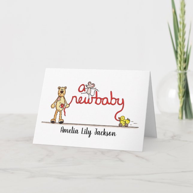 Personalised A New Baby Card (Front)