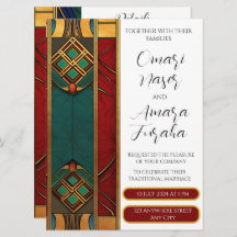 Personalised Afrocentric Wedding Invitation