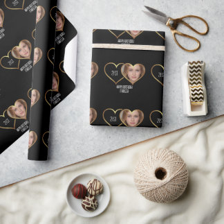 Personalised Age, Name and Photo Wrapping Paper